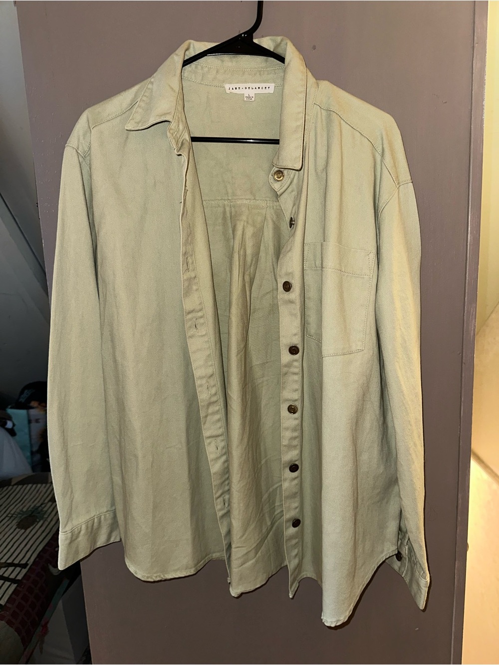 Never Fully Dressed Cream Button-Front Jean Jacket